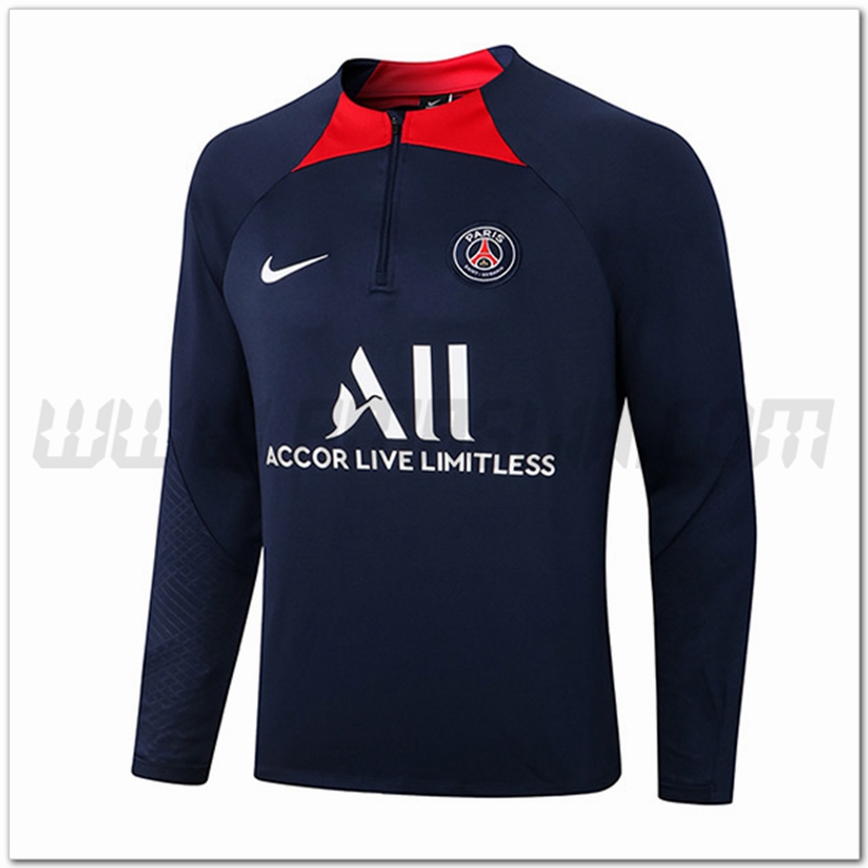 Felpa Allenamento PSG Blu Marino/Rosso 2022 2023