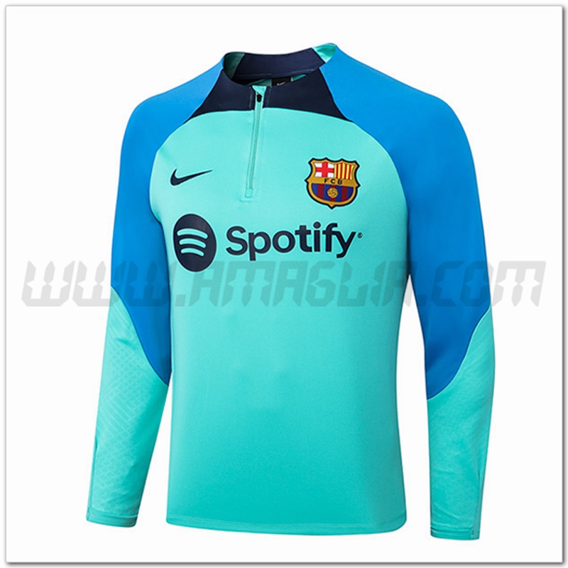 Felpa Allenamento FC Barcellona Azzurro 2022 2023