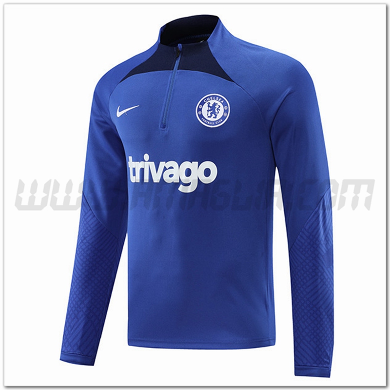 Felpa Allenamento FC Chelsea Blu/Nero 2022 2023