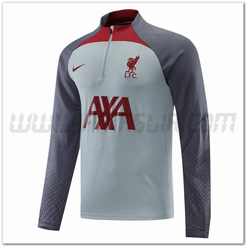 Felpa Allenamento FC Liverpool Grigio 2022 2023
