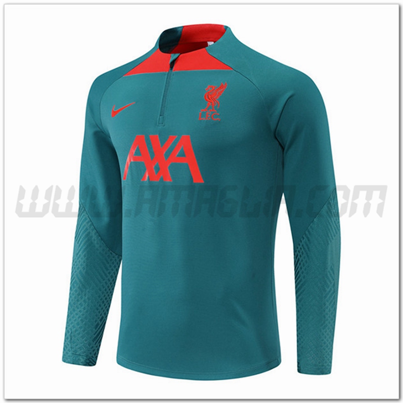 Felpa Allenamento FC Liverpool Verde 2022 2023
