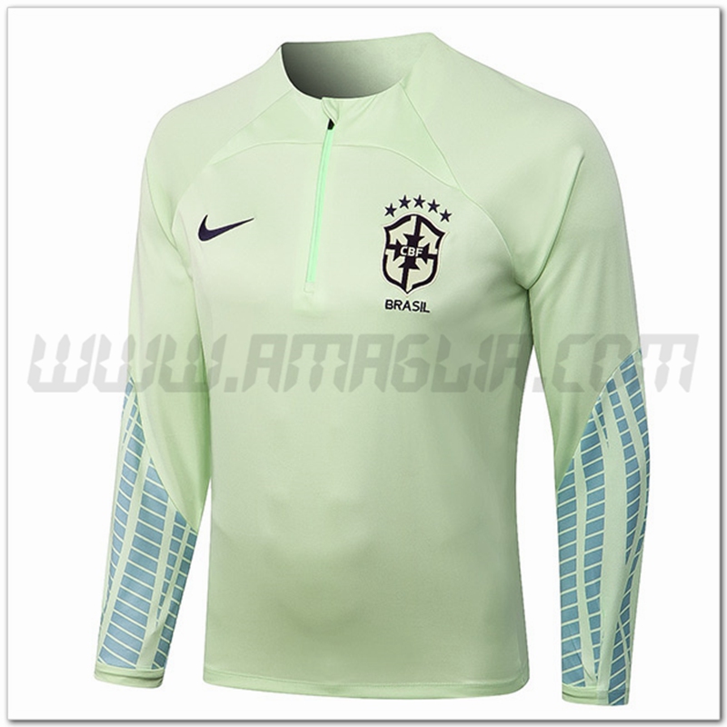 Felpa Allenamento Brasile Verde 2022 2023