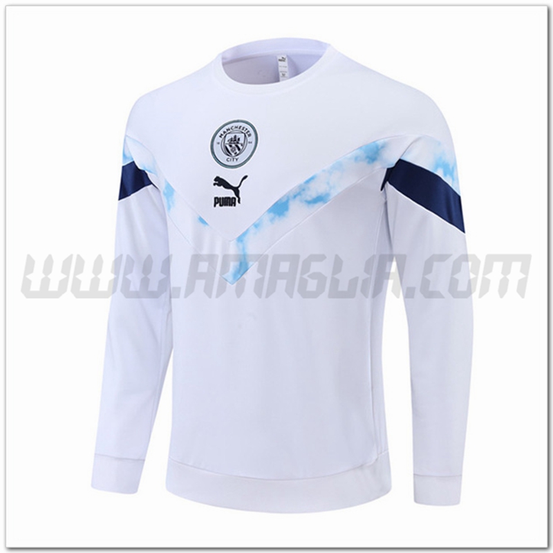 Felpa Allenamento Manchester City Bianco 2022 2023
