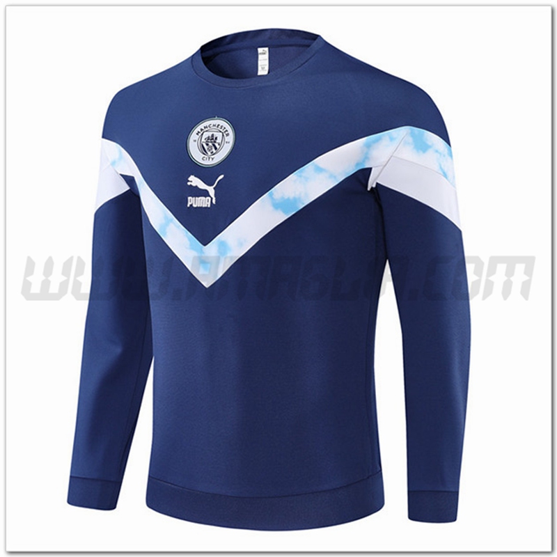 Felpa Allenamento Manchester City Blu Marino 2022 2023