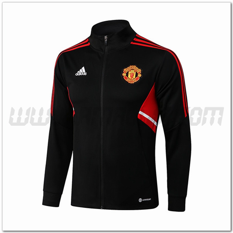 Giacca Calcio Manchester United Nero/Rosso 2022 2023