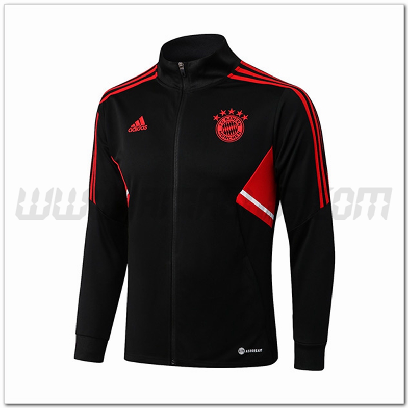 Giacca Calcio Bayern Monaco Collo Alto Nero 2022 2023