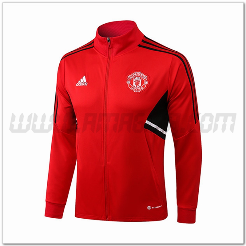 Giacca Calcio Manchester United Rosso/Nero 2022 2023