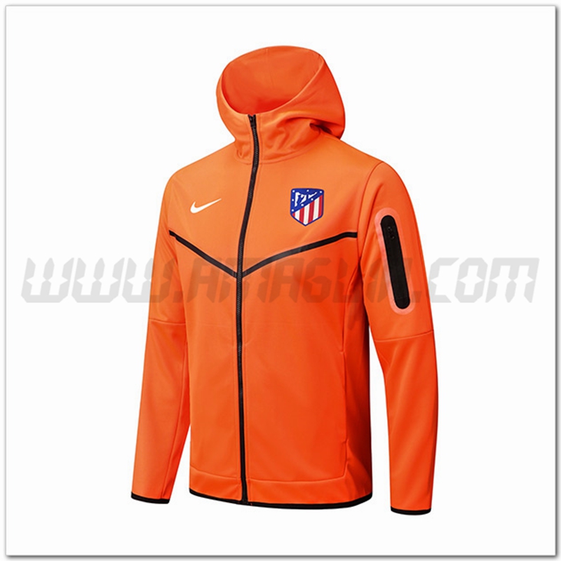 Giacca con Cappuccio Atletico Madrid Arancia 2022 2023