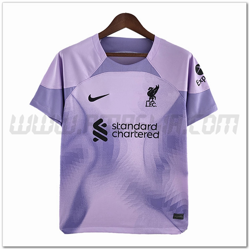Nuovo Maglia Portiere FC Liverpool 2022 2023 Viola