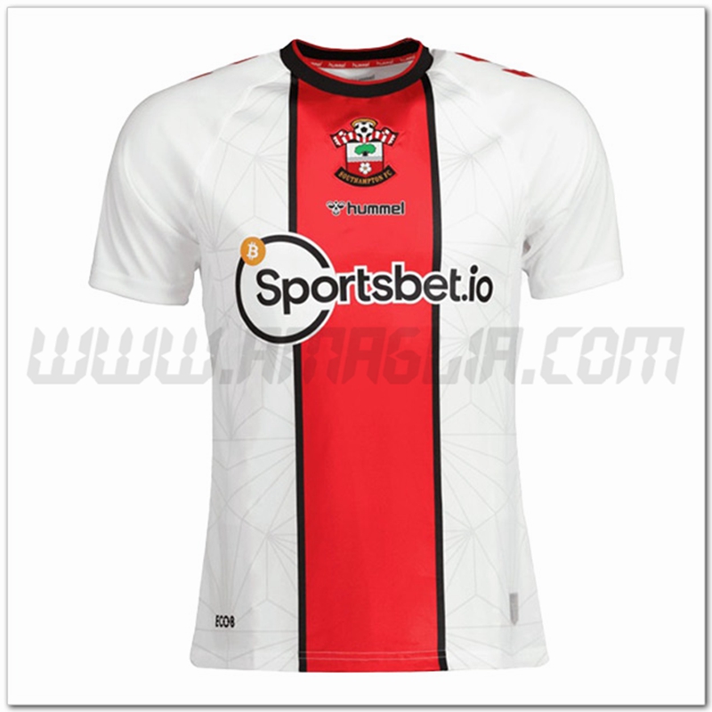 Southampton Prima Nuovo Maglia 2022 2023 Bianco Rosso