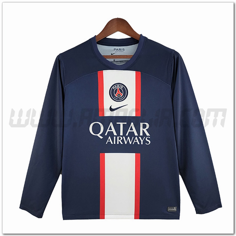 Prima Nuovo Maglia PSG Maniche lunghe 2022 2023 Blu reale