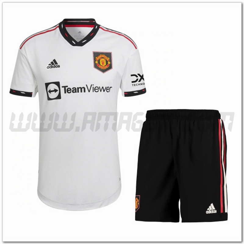 Kit Maglia Manchester United Seconda + Pantaloncini 2022 2023