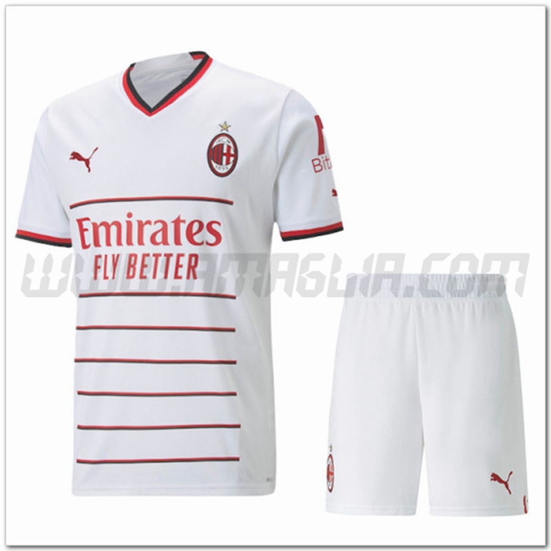 Kit Maglia AC Milan Seconda + Pantaloncini 2022 2023