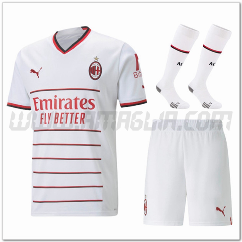 Kit Maglia AC Milan Seconda (Pantaloncini + Calzini) 2022 2023