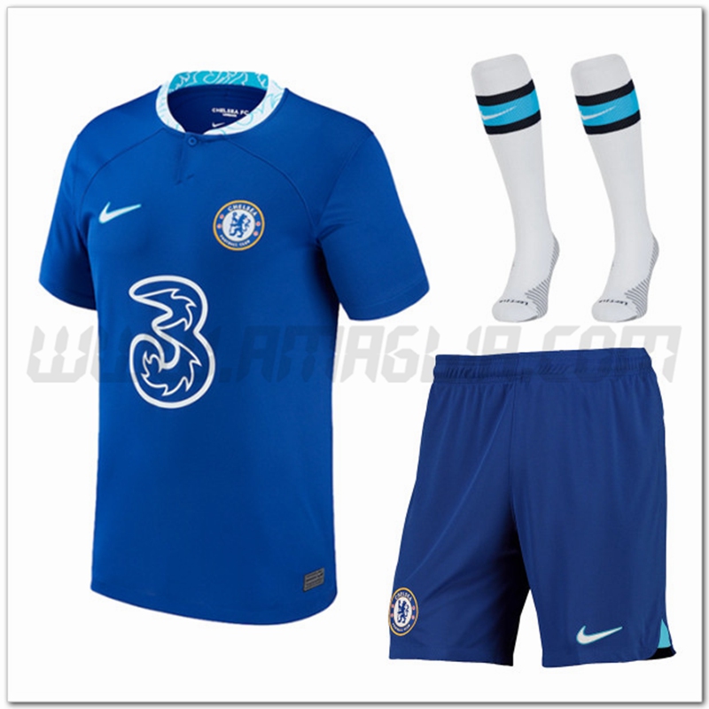 Kit Maglia FC Chelsea Prima (Pantaloncini + Calzini) 2022 2023
