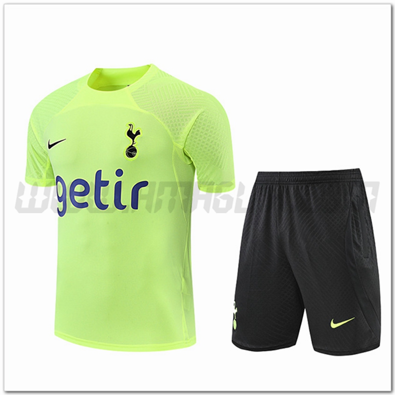 Kit Maglia Allenamento Tottenham Hotspur + Pantalonicini Verde 2022 2023