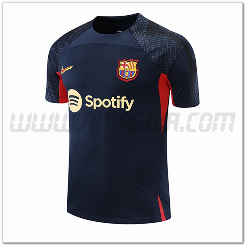 Maglia Allenamento FC Barcellona Blu Marino/Rosso 2022 2023