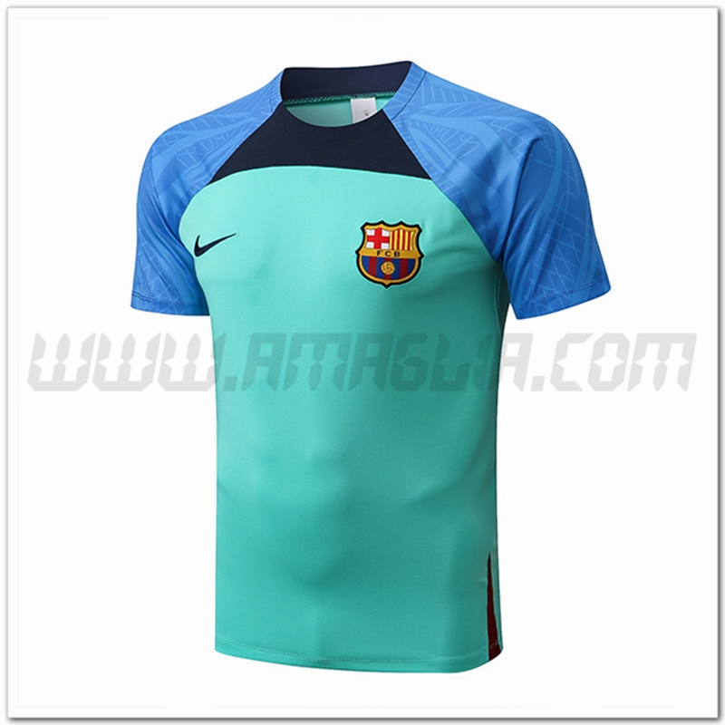 Maglia Allenamento FC Barcellona Blu/Verde 2022 2023