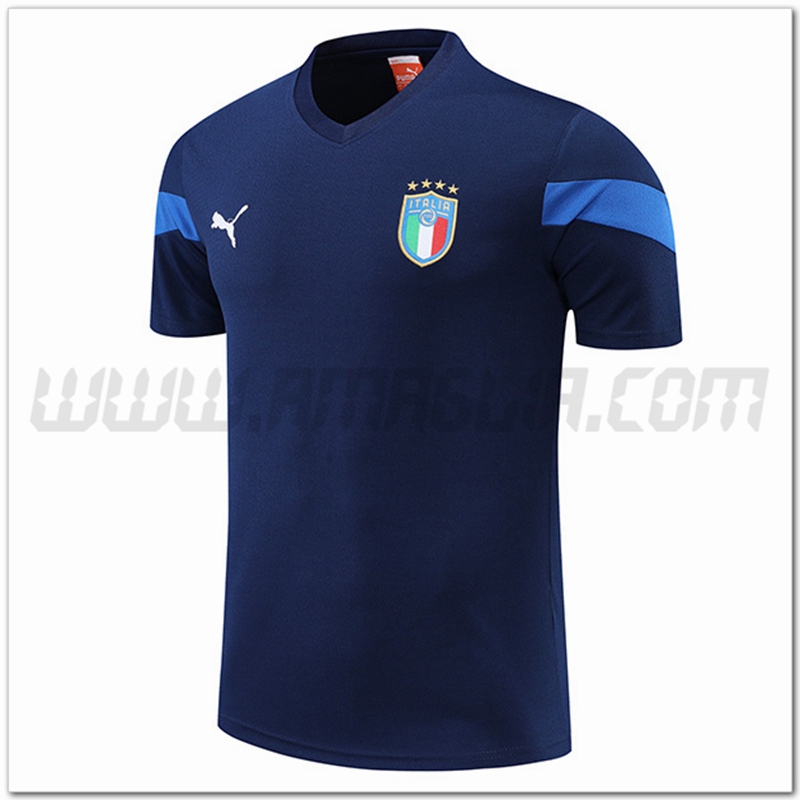 Maglia Allenamento Italia Blu Marino 2022 2023