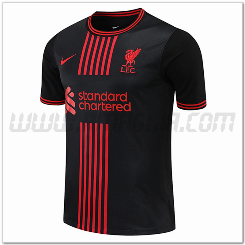 Maglia Allenamento FC Liverpool Nero/Rosso 2022 2023