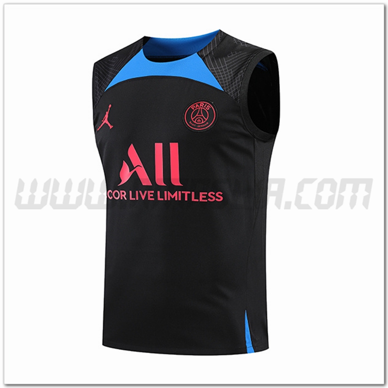 Canotta da Allenamento Jondan PSG Nero/Blu 2022 2023