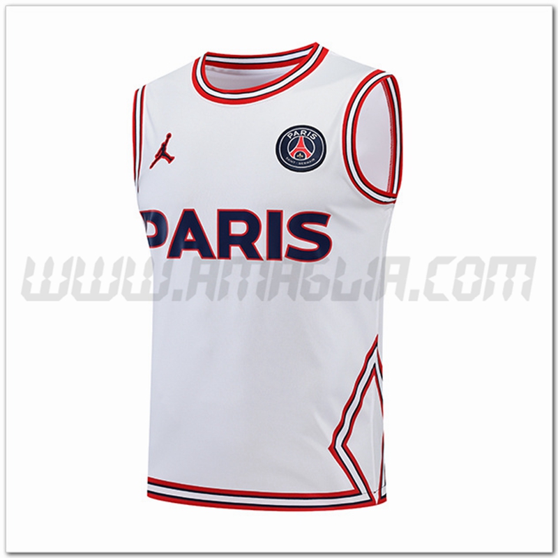 Canotta da Allenamento Jondan PSG Bianco 2022 2023