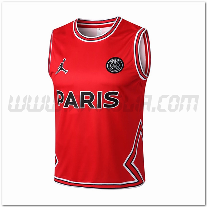 Canotta da Allenamento Jondan PSG Rosso 2022 2023