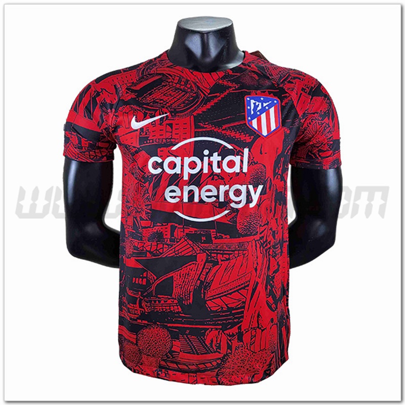 Maglia Allenamento Atletico Madrid Rosso/Nero 2022 2023