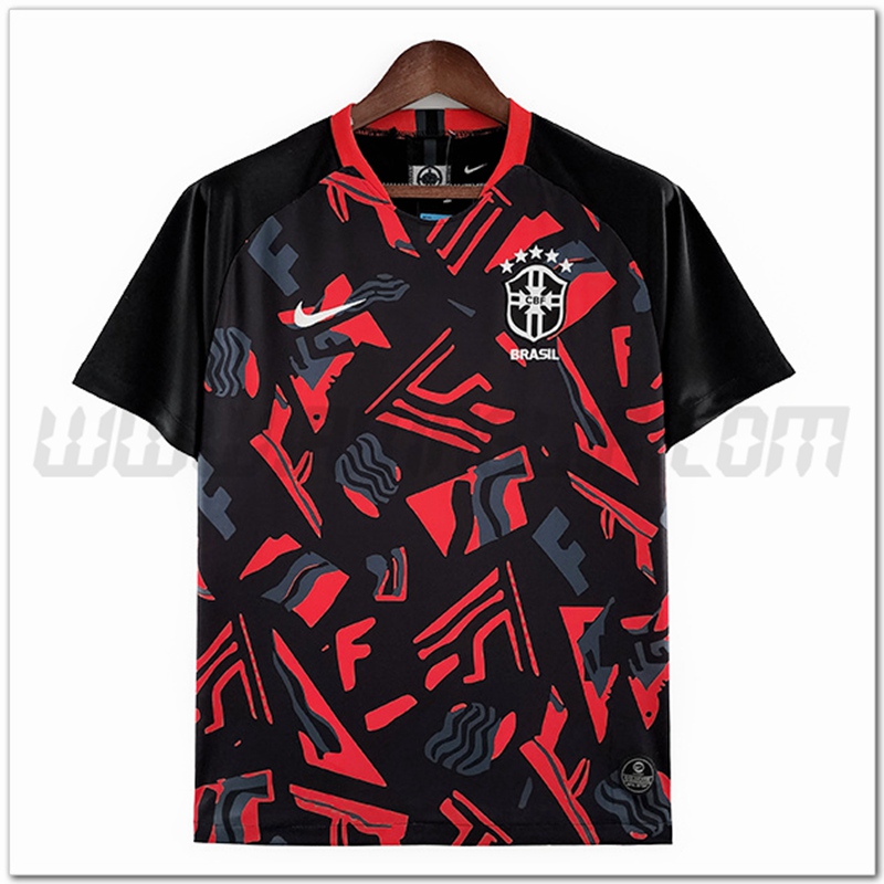Maglia Allenamento Brasile Rosso/Nero 2022 2023