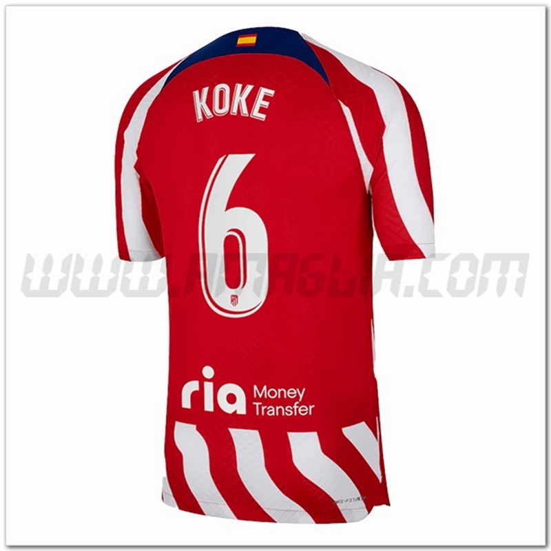 Prima Maglia KOKE #6 Atletico Madrid 2022 2023