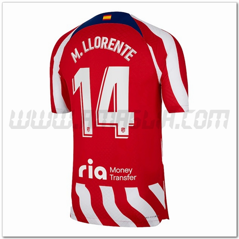 Prima Maglia M. LLORENTE #14 Atletico Madrid 2022 2023