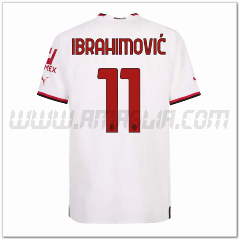 Seconda Maglia IBRAHIMOVI鑶?#11 AC Milan 2022 2023