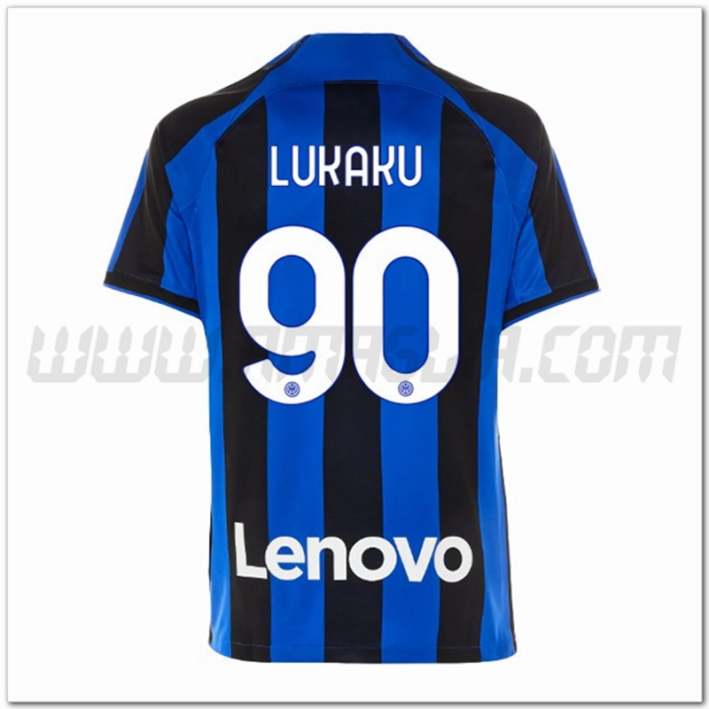 Prima Maglia LUKAKU #90 Inter Milan 2022 2023