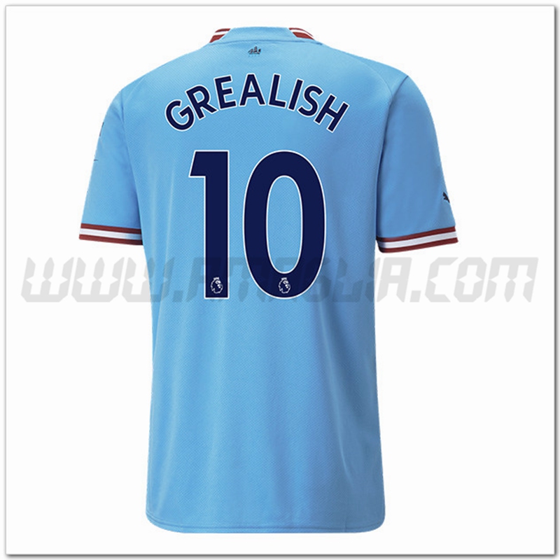 Prima Maglia GREALISH #10 Manchester City 2022 2023