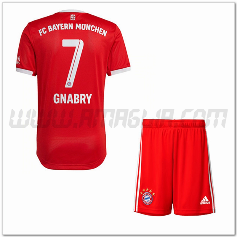 Kit Maglia GNABRY #7 Bayern Monaco Bambino Prima 2022 2023