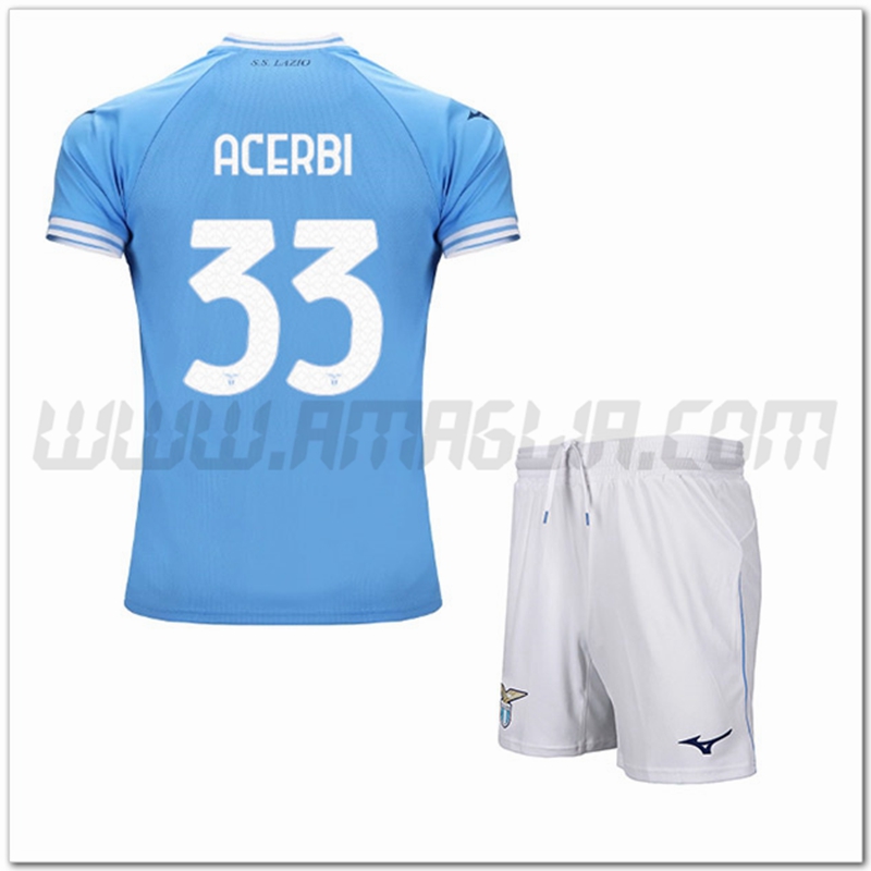 Kit Maglia ACERBI #33 SS Lazio Bambino Prima 2022 2023