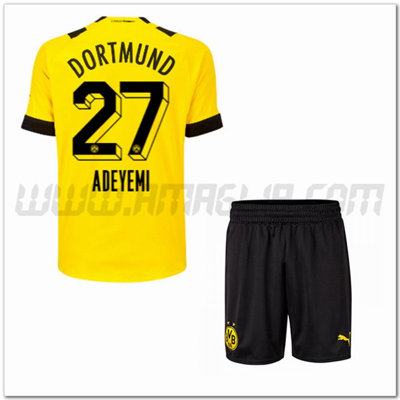 Kit Maglia ADEYEMI #27 Dortmund BVB Bambino Prima 2022 2023