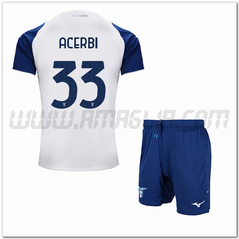 Kit Maglia ACERBI #33 SS Lazio Bambino Terza 2022 2023