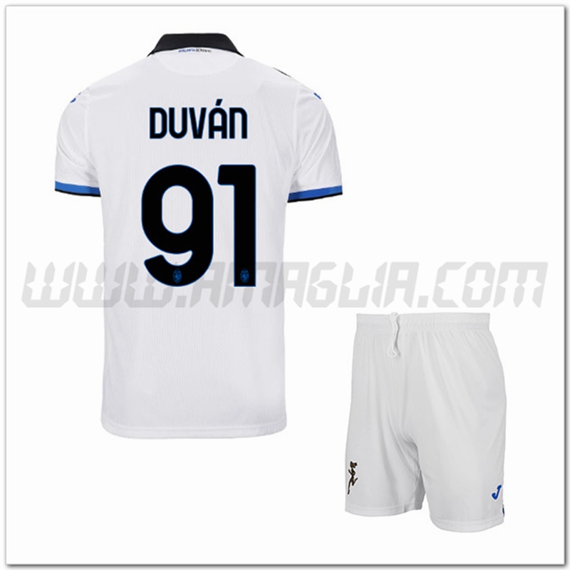 Kit Maglia DUV鑴昇 #91 Atalanta Bambino Seconda 2022 2023