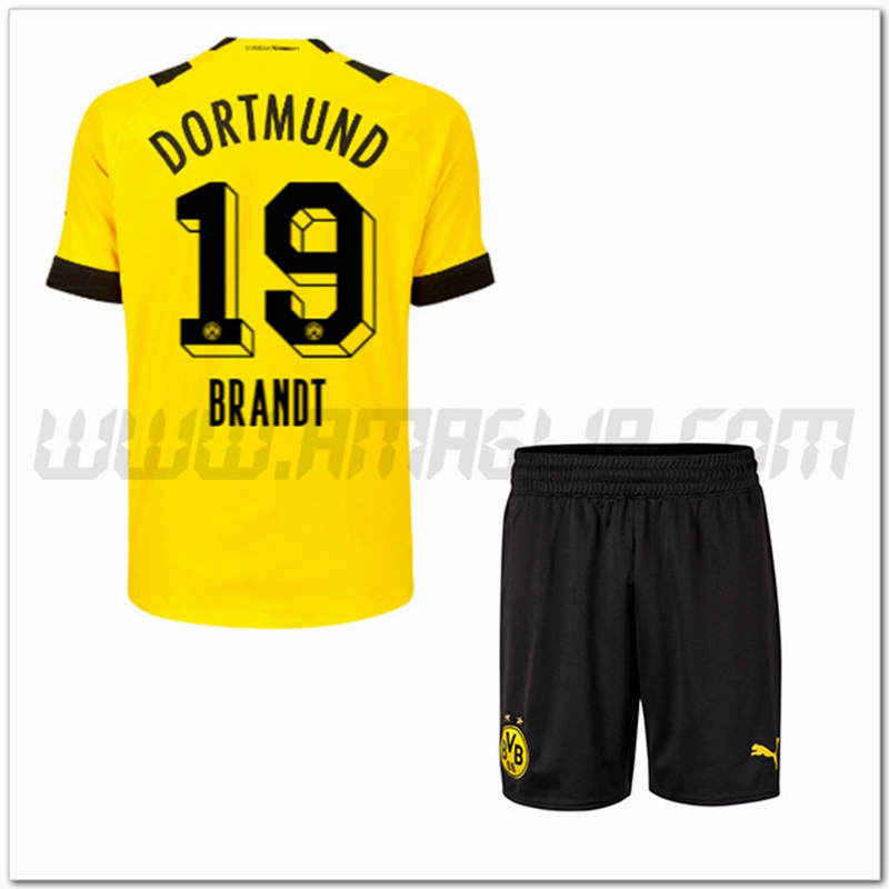 Kit Maglia BRANDT #19 Dortmund BVB Bambino Prima 2022 2023