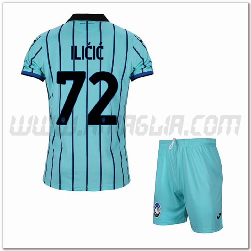Kit Maglia ILI鑶禝鑶?#72 Atalanta Bambino Terza 2022 2023
