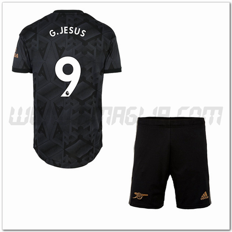 Kit Maglia G.JESUS #9 Arsenal Bambino Seconda 2022 2023