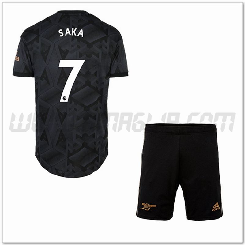 Kit Maglia SAKA #7 Arsenal Bambino Seconda 2022 2023