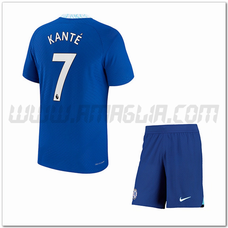 Kit Maglia KANT鑴?#7 FC Chelsea Bambino Prima 2022 2023