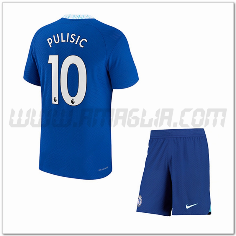 Kit Maglia PULISIC #10 FC Chelsea Bambino Prima 2022 2023