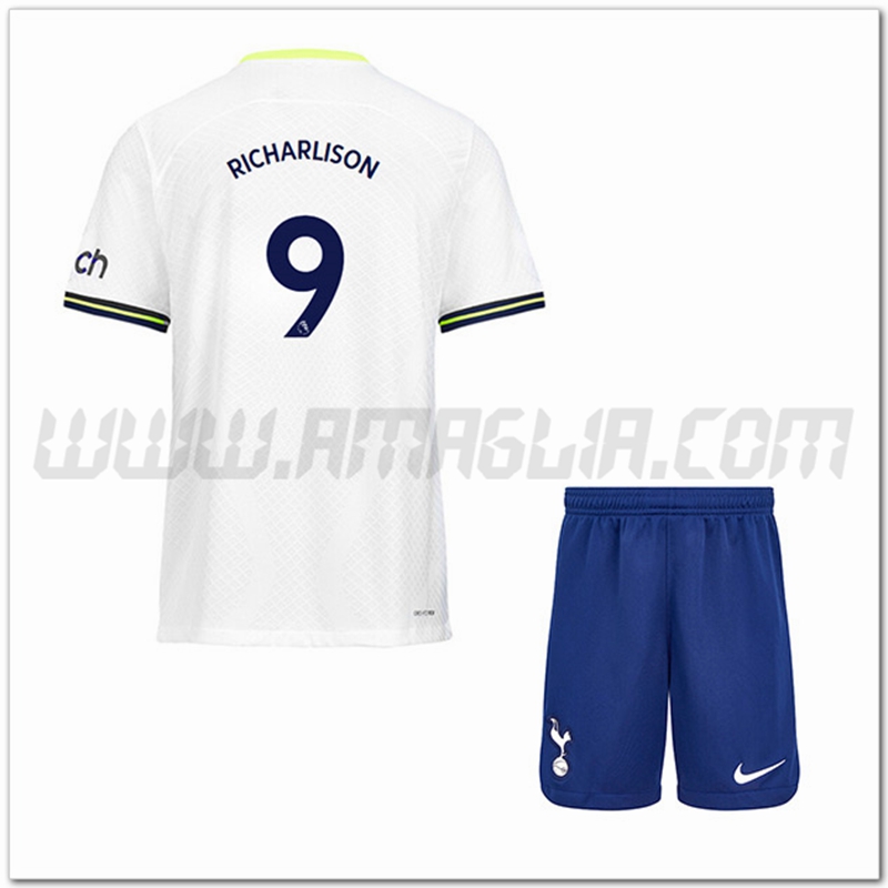 Kit Maglia RICHARLISON #9 Tottenham Hotspurs Bambino Prima 2022 2023
