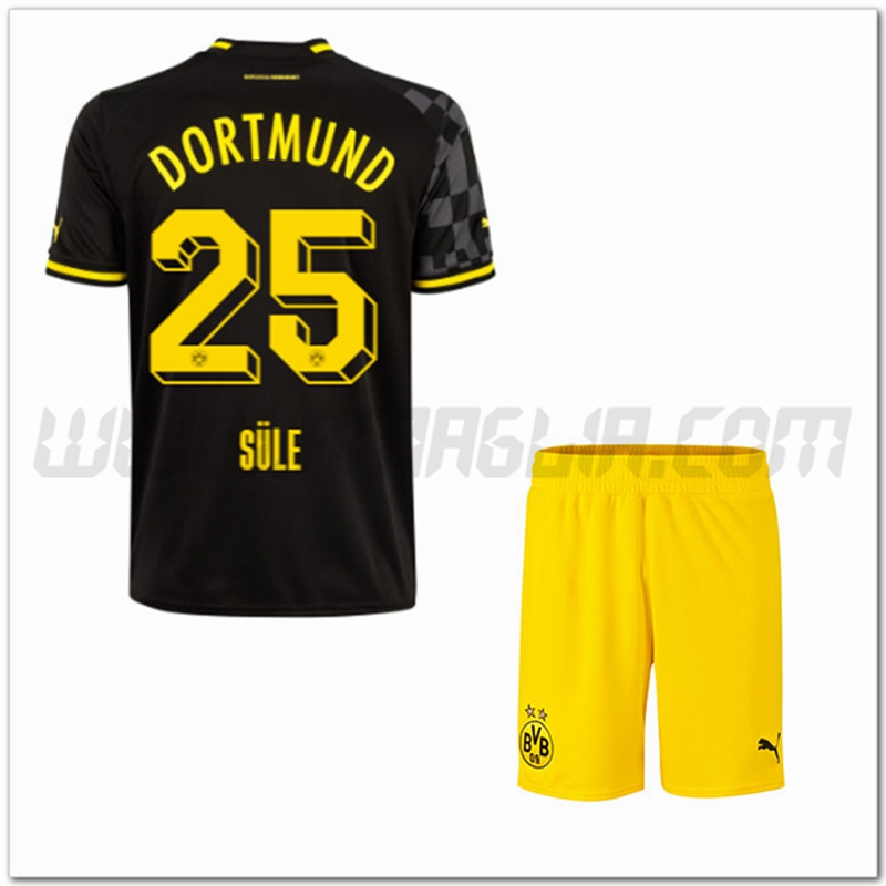 Kit Maglia S鑴篖E #25 Dortmund BVB Bambino Seconda 2022 2023