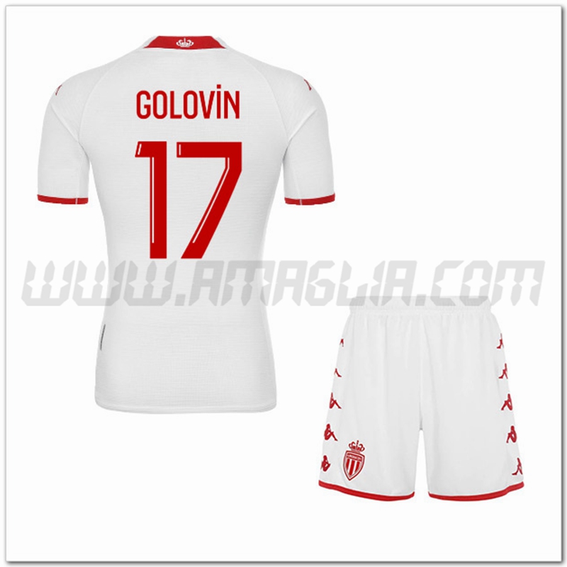 Kit Maglia GOLOVIN #17 AS Monaco Bambino Prima 2022 2023