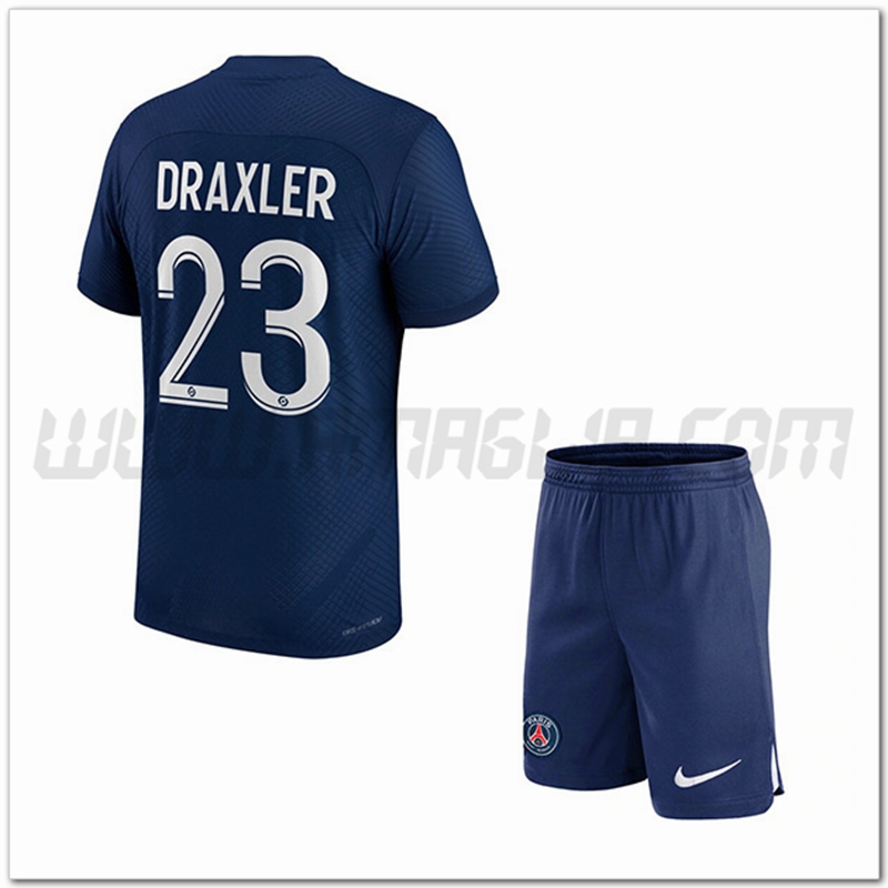 Kit Maglia DRAXLER #23 PSG Bambino Prima 2022 2023