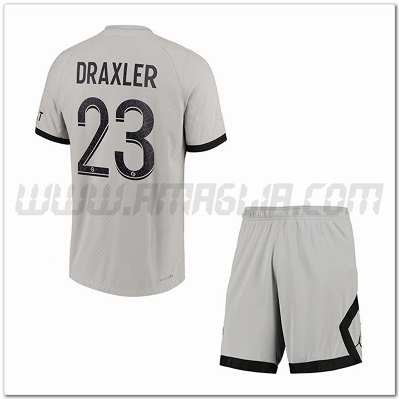 Kit Maglia DRAXLER #23 PSG Bambino Seconda 2022 2023